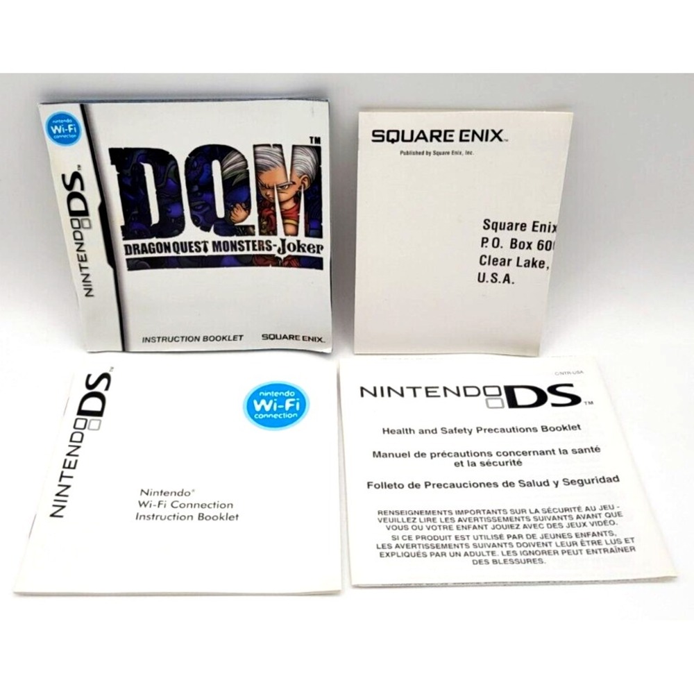 Nintendo DS Dragon Quest Monsters: Joker MANUAL, INSERTS & REG CARD ONLY NO GAME